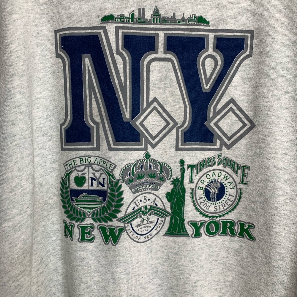 Vintage New York City Tourist Sweatshirt Gray XL - Picture 2 of 6